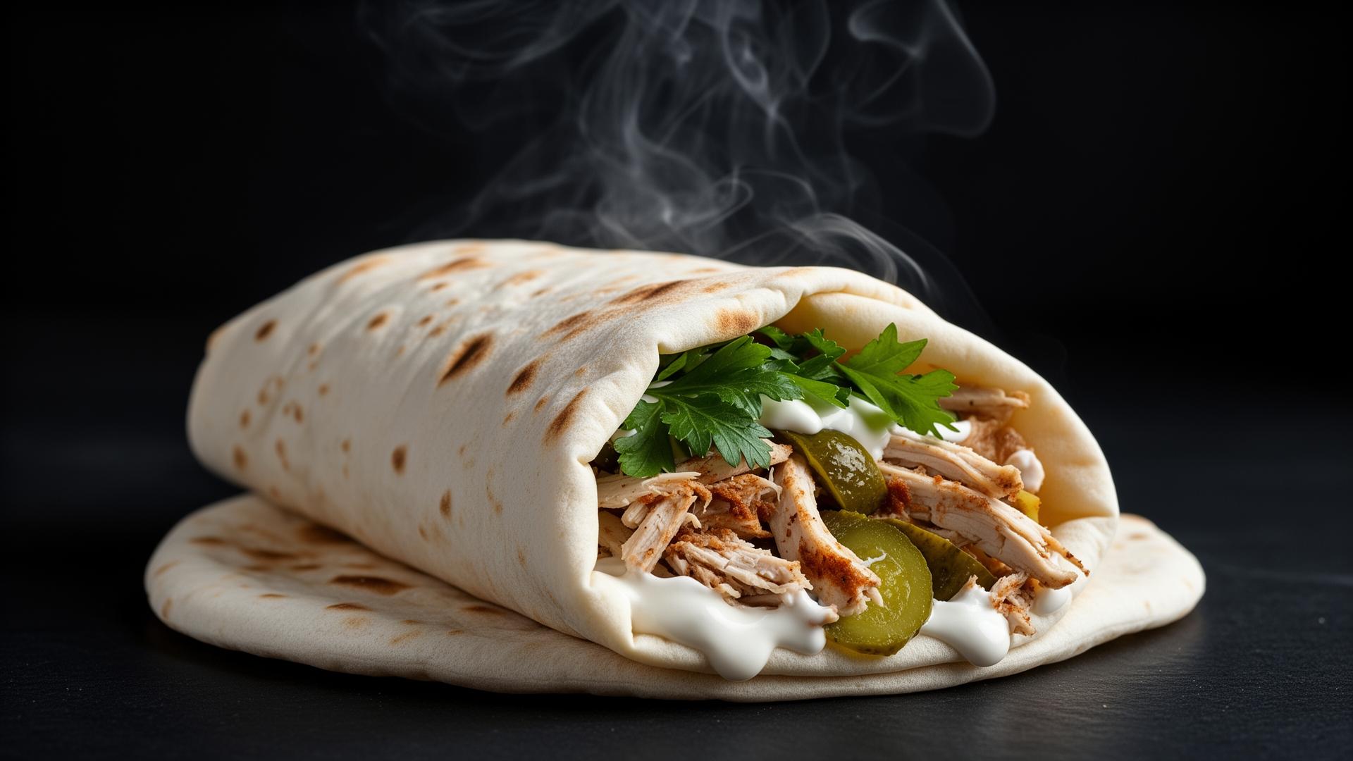 Fresh Arabic shawarma served by Al-Arab Shawarma